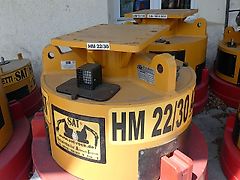 Zanetti SAT - Magnet / Hydraulik-Abbruch-Magnet HM 22/30 AK - AK: für Adapterplatte + Kette- außen geschützt vorne unter Adapter-Platte montierte Licht-Signal-Ampel - Bagger: 22t-30t - Magnet-Leistung 7,2KW 220V