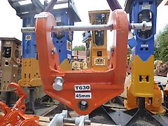 SMP - SW-Greiferaufnahme T620/630 für E32 - SW: SMP (Atlas) T620/630 - SW-Identmaße oben: 100-320/425-100 - Greiferaufnahme Ident-Maße: 45-115/120 - Bagger: 12t-23t